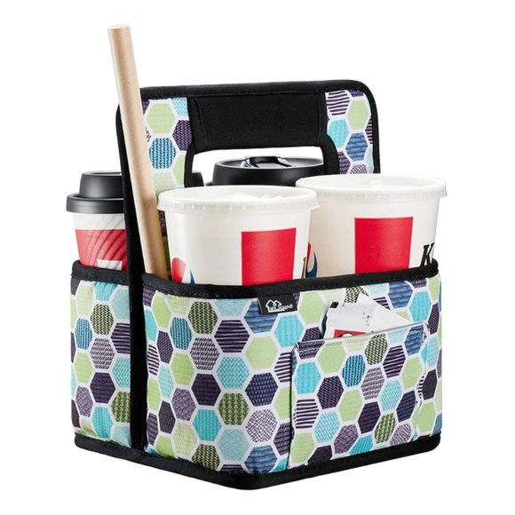 Drink Carrier Reusable Coffee Cup Carrier Bag - Picture 1 of 2